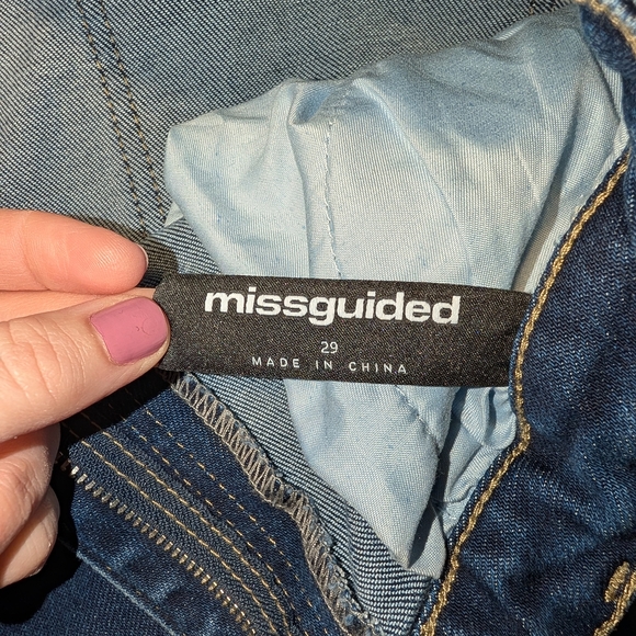 Missguided Dark Blue Relaxed Women's Jeans - Picture 4 of 4